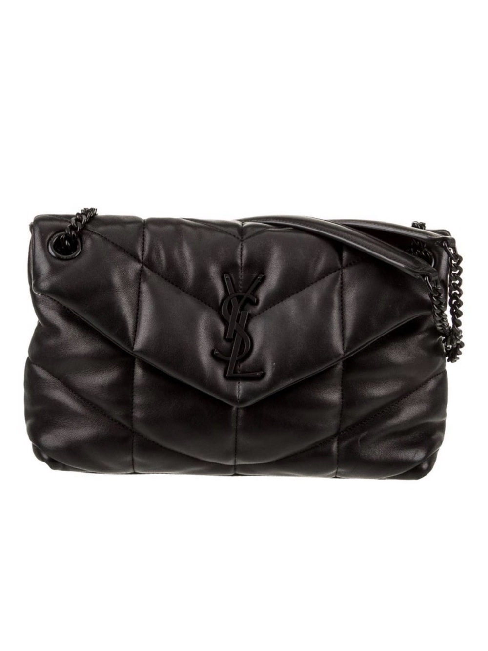 Saint Laurent Black Quilted Small Loulou Shoulder Bag